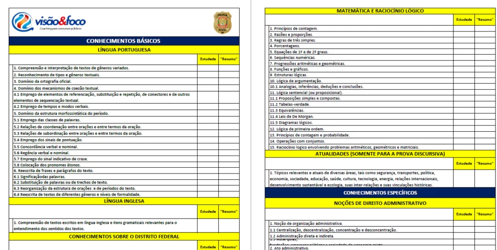 Edital Verticalizado para Agente da PCDF Edital Verticalizado para Agente da PCDF